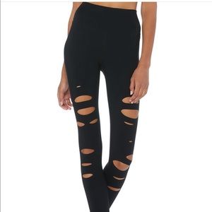 Like New! Alo High Waist Ripped Warrior Legging